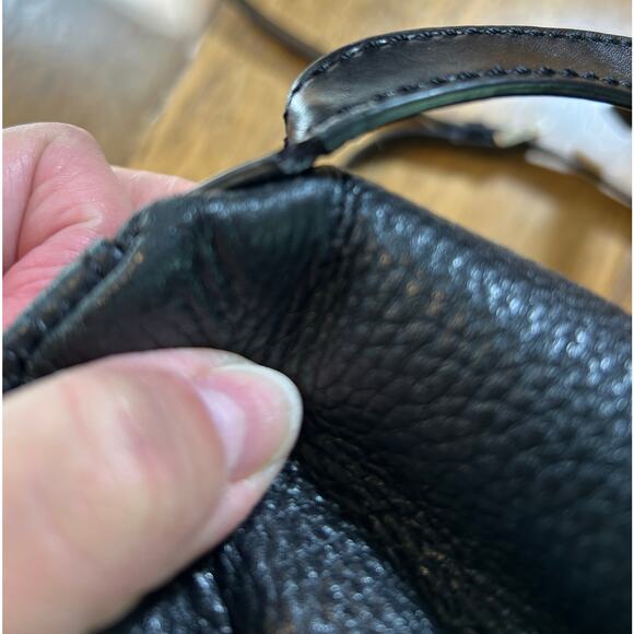 Kate Spade NY Remington Black Pebbled Leather SOFT Backpack Brass Hardware read main image 4